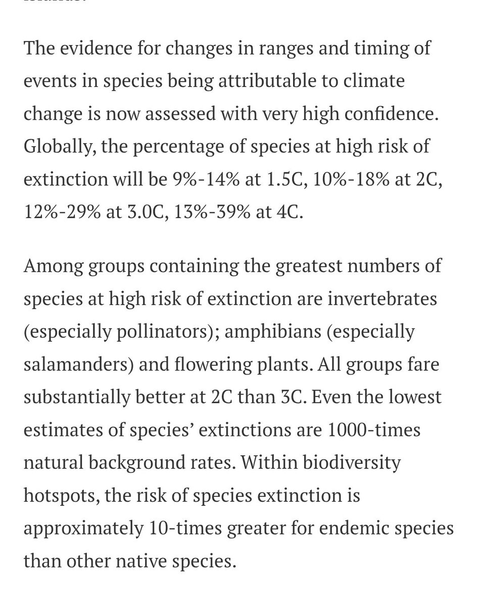 ClimateBen's tweet photo. icymi: 15-20% of all Earth's species (especially pollinators and plants) can now be considered critically endangered as ongoing habitat and wildlife destruction combines with pollution and today's global warming of 1.5-1.8°C and rising (scientists agree 1.9-2.1°C is unavoidable) https://t.co/Q6pth1BUJG