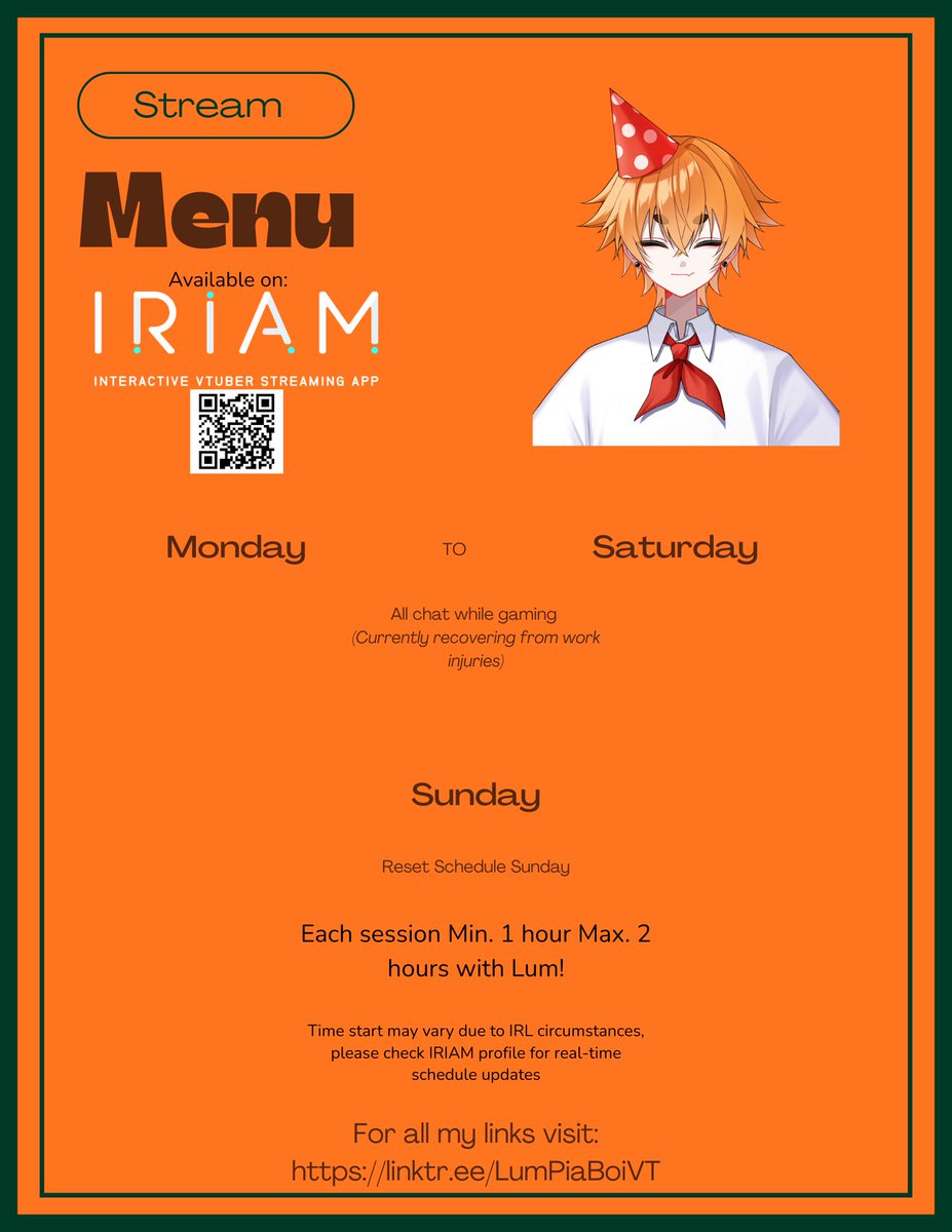 LumPiaBoiVT's tweet photo. As per our session for Reset Schedule Sunday,
my scheduled streams this coming week are the following:
Mon to Fri - 9:00 pm MDT
Sat &amp; Sun - 4:00 pm MDT
For more info on each stream, catch me streaming during the times stated!
( ˶ˆᗜˆ˵ ) https://t.co/DXn8CsInlf