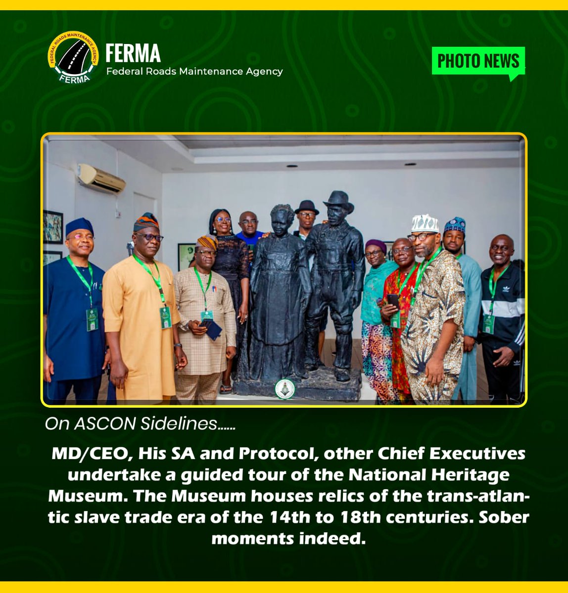 DrEmekaAgbasi's tweet photo. I joined fellow Chief Executives on a guided tour of the National Heritage Museum, Badagry.
#RenewedFERMA #ASCON #Leadership https://t.co/UoEw8g5plZ