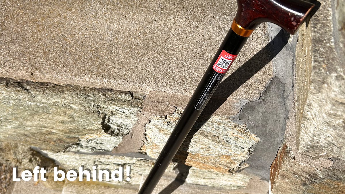QR_Mine's tweet photo. Left your cane behind? Instead of searching, let an honest finder contact you easily. Get it back with QR Mine. 
https://t.co/DcibroEzpD 
#LostAndFound #QRMine #cane #forgotten https://t.co/lqMI81VplV