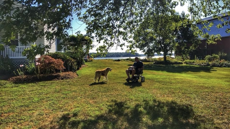 alsnewstoday's tweet photo. "The weeks immediately following my late husband’s ALS diagnosis were the scariest and most unsettling of my life. Even with Jeff’s physical symptoms pointing toward ALS, nothing could’ve prepared us to actually hear those words when they were delivered in a windowless examination room in Baltimore, in November 2018.

In many respects, those initial days of shock and despair were more difficult than any that followed. Jeff and I each retreated in separate ways, individually processing this horrible twist of fate in our otherwise ordinary and happy life together. Jeff was contemplative and quiet, spending hours sitting alone in the cold on a wrought-iron patio chair overlooking the water. I, on the other hand, took to the woods with our dog Rudder. I walked and sobbed every day for about three weeks. In many moments, I couldn’t catch my breath. I felt scared, helpless, and very alone.

I understood, too, that if I was feeling this degree of fear and anguish, Jeff’s was likely far worse. I couldn’t reconcile how this rugged and vibrant man could be living with a terminal neuromuscular disease, and how he must be feeling. Life in the weeks immediately following his diagnosis felt like a nightmare from which neither of us could wake up.

While every person and family handles an ALS diagnosis in their own way, I have learned that despair and disbelief are, understandably, common immediate emotions. Musician Mat Kearney expresses the feeling well in a song called ‘Closer to Love,’ singing, ‘I guess we’re all one phone call from our knees.’ While I was moved by the song even before ALS entered our lives, afterward, I fully understood." -Juliet Taylor

Continue reading: https://t.co/4kL8ZFY8kf

#ALS #LifeWithALS #ALSDiagnosis #ALSNewsToday #Bionews