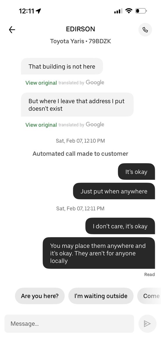 kornferrywizard's tweet photo. I was over served and drunkenly scheduled a morning flower delivery to an abandoned warehouse in Miami. When I woke up to his messages, I panicked and told him to leave the flowers anywhere near the warehouse. They should probably pay these Uber guys a bit more https://t.co/fT9YvwdnrE