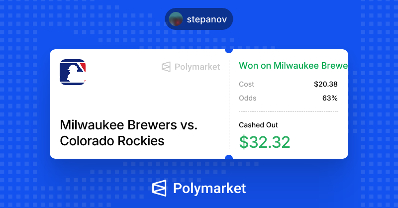 dmitriystepanof's tweet photo. I just won on @Polymarket. https://t.co/rxleyKIAjj https://t.co/JEpZq5rvvS