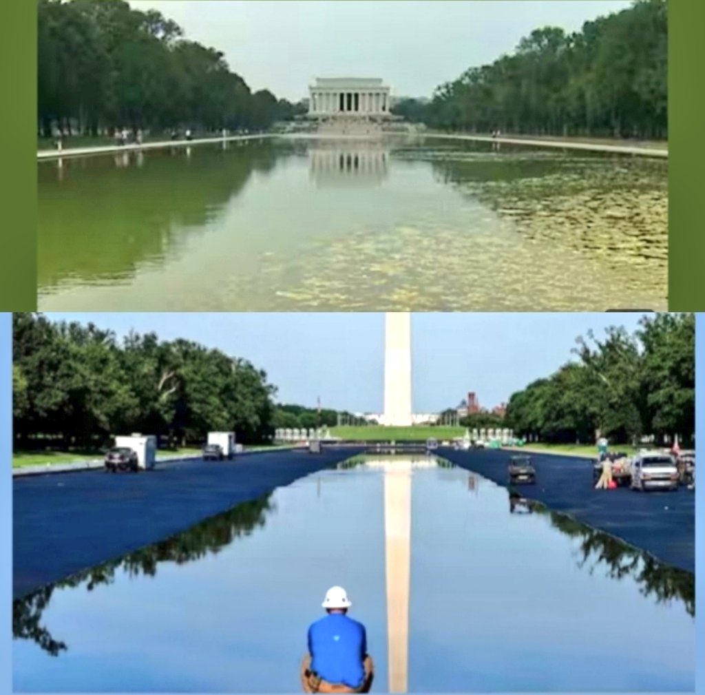 WendysSilver's tweet photo. @1JoshBurwick Thats 2inches of water. It's NOT DONE FILLING UP.  Would you prefer the green swamp water Obama and Biden allow to reek up the area? https://t.co/Z0giCgKG3B