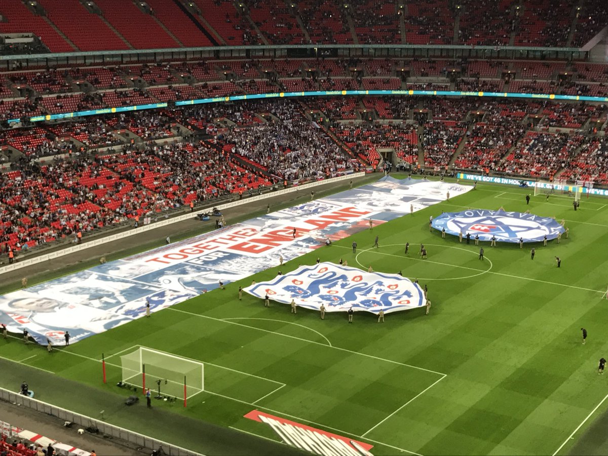 Gwozdzilla's tweet photo. @tom_breedon @SpangledBallers This was the crowd for a World Cup qualifier in London on September 4, 2017. https://t.co/jZQ0mjw1iM