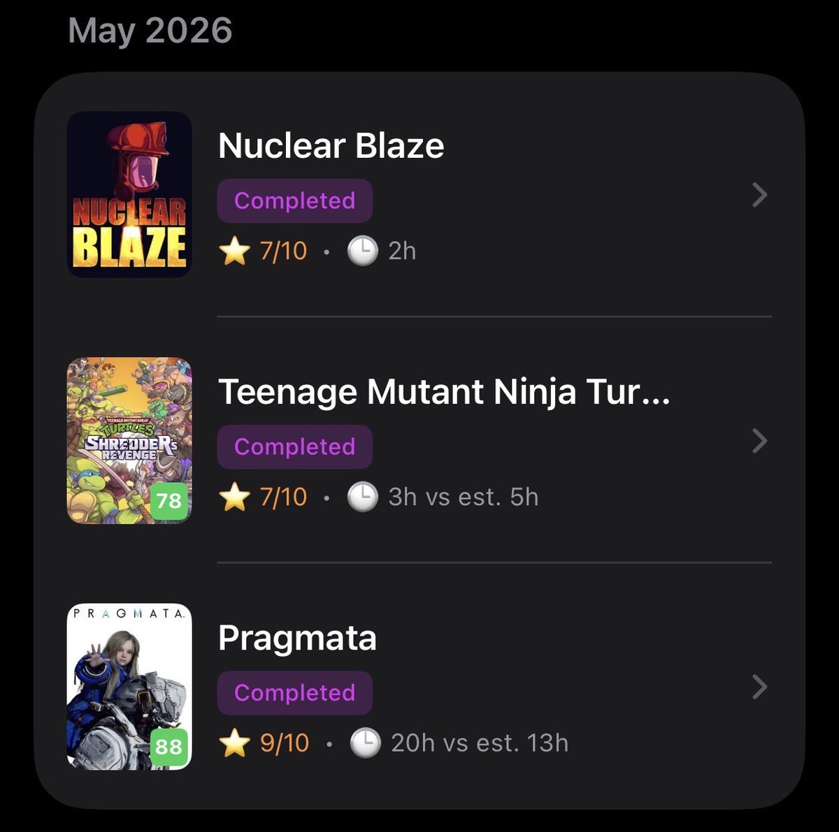 Foxse7en's tweet photo. Bilan du mois de Mai avec 25h et 3 jeux terminés. Évidemment le gros gros coup de cœur inattendu est Pragmata 🥰 Une vraie belle pépite 👌
TMNT et Nuclear Blaze c’était court et fun. Je me suis bien amusé ce mois-ci 👍
#PapaGamerFox https://t.co/2kCdig39lI