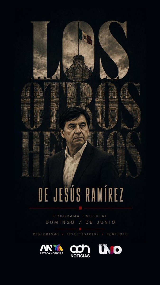 CodigoMagentaMx's tweet photo. ⭕️ Programa Especial , 7 de junio 11:00 PM | Los otros hechos de Jesús Ramírez 

🔹@AztecaNoticias presenta un programa especial sobre uno de los personajes más polémicos del gobierno de la Cuarta Transformación: el jefe de asesores de Presidencia, Jesús Ramírez Cuevas. 

🔹El documental, que será presentado este domingo a las 11 de la noche en @AztecaUNO y @adnnoticiasmx , explora la fuente de poder del operador ideológico y político de Andrés Manuel López Obrador.