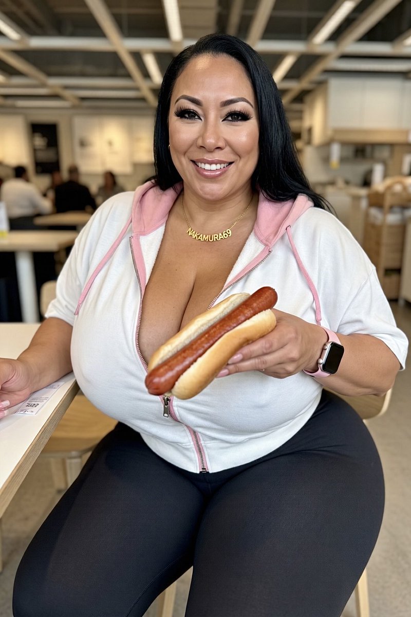 mianakamura69's tweet photo. Today my hubby and I decided: “Let’s grab a nice hot dog!”
I absolutely love them, so I stepped up to order with a big smile. The vendor looks at me, gives me a wink and says:
“I can tell you like big sausages… Don’t worry, I’ll give you the biggest one we’ve got! 😆 https://t.co/VZBm4vV4Ht