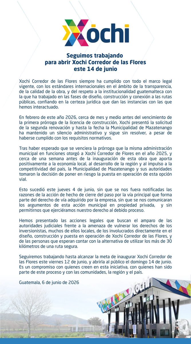 IngOmarRodas's tweet photo. ‼️Increíble‼️
La @MuniMazate quiere huevear; es hipotético, pero imagino que el“asesor fantasma”no logró coima esperada y en contubernio con autoridades locales decidieron frenar la necesaria vía alterna #XOCHI, para presionar
Por lo eso esperaron el vencimiento de la licencia https://t.co/nyvUblF6Rh
