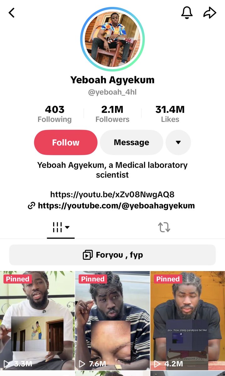 cKaro69's tweet photo. @dr_bandak @AgyekumYeboah The guy is good in teaching  health care and things.
Because of that his mom call him to stop because she received threatening calls 

You can check his page and the views https://t.co/4Zdpoat8er