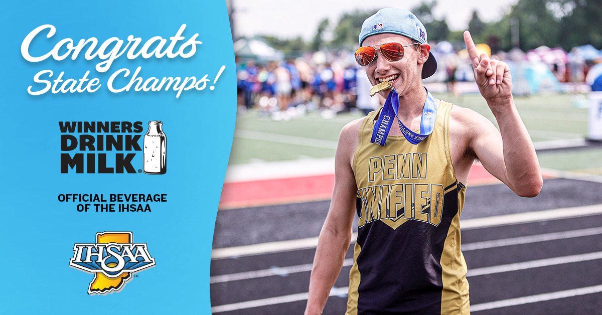 IHSAA1's tweet photo. Winners Drink Milk!

Congratulations to the Penn Kingsmen, 2026 IHSAA Unified Track & Field State Champions! The Kingsmen won their first ever Unified Track state title after finishing as runner-up last year! 🏆

Special thanks to the American Dairy Association-Indiana…Refuel, Rehydrate, Repair with Milk, the Official Beverage of the IHSAA! @INDairy 

Photo Creds:
David Dixon & Jeff Brown - Double Edge Media @demllc