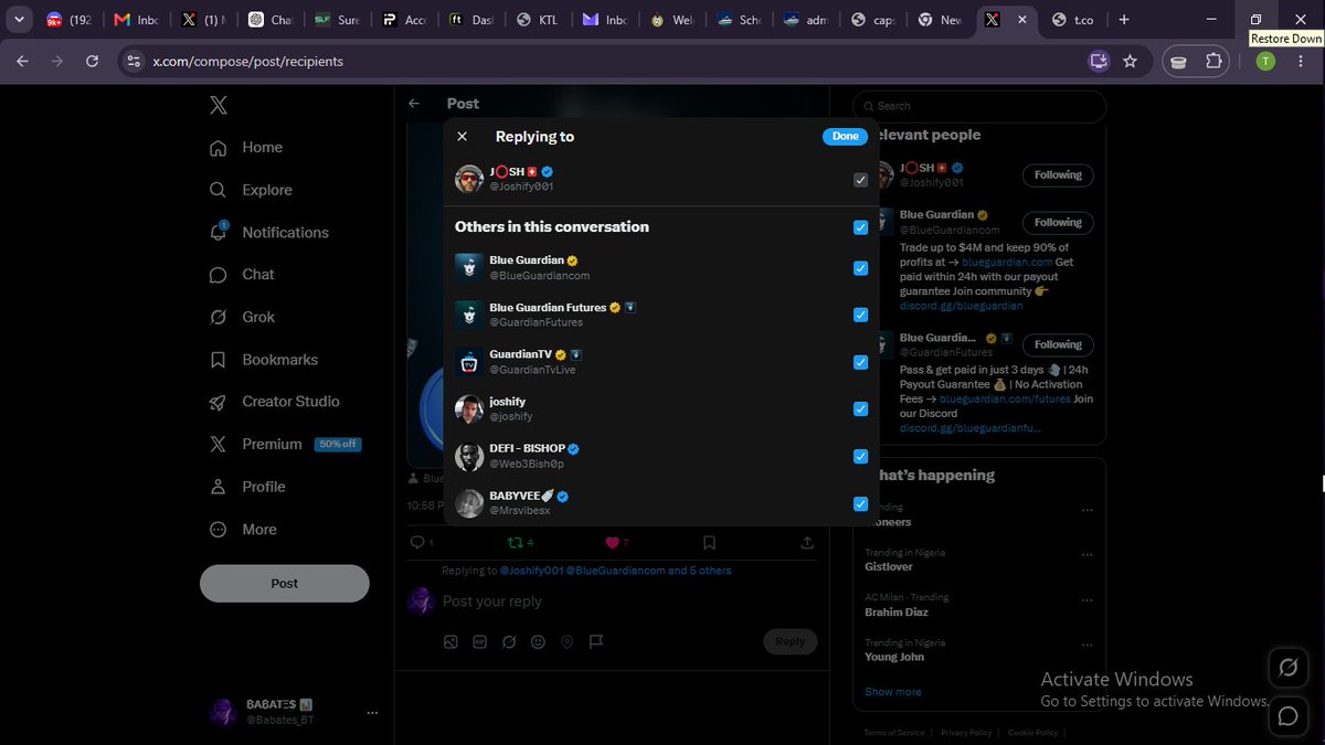 Babates_BT's tweet photo. @Joshify001 @BlueGuardiancom @GuardianFutures @GuardianTvLive @joshify @Web3Bish0p @Mrsvibesx @CommandoOfweb3 @0xzhaynn https://t.co/jXmP3rL1XU