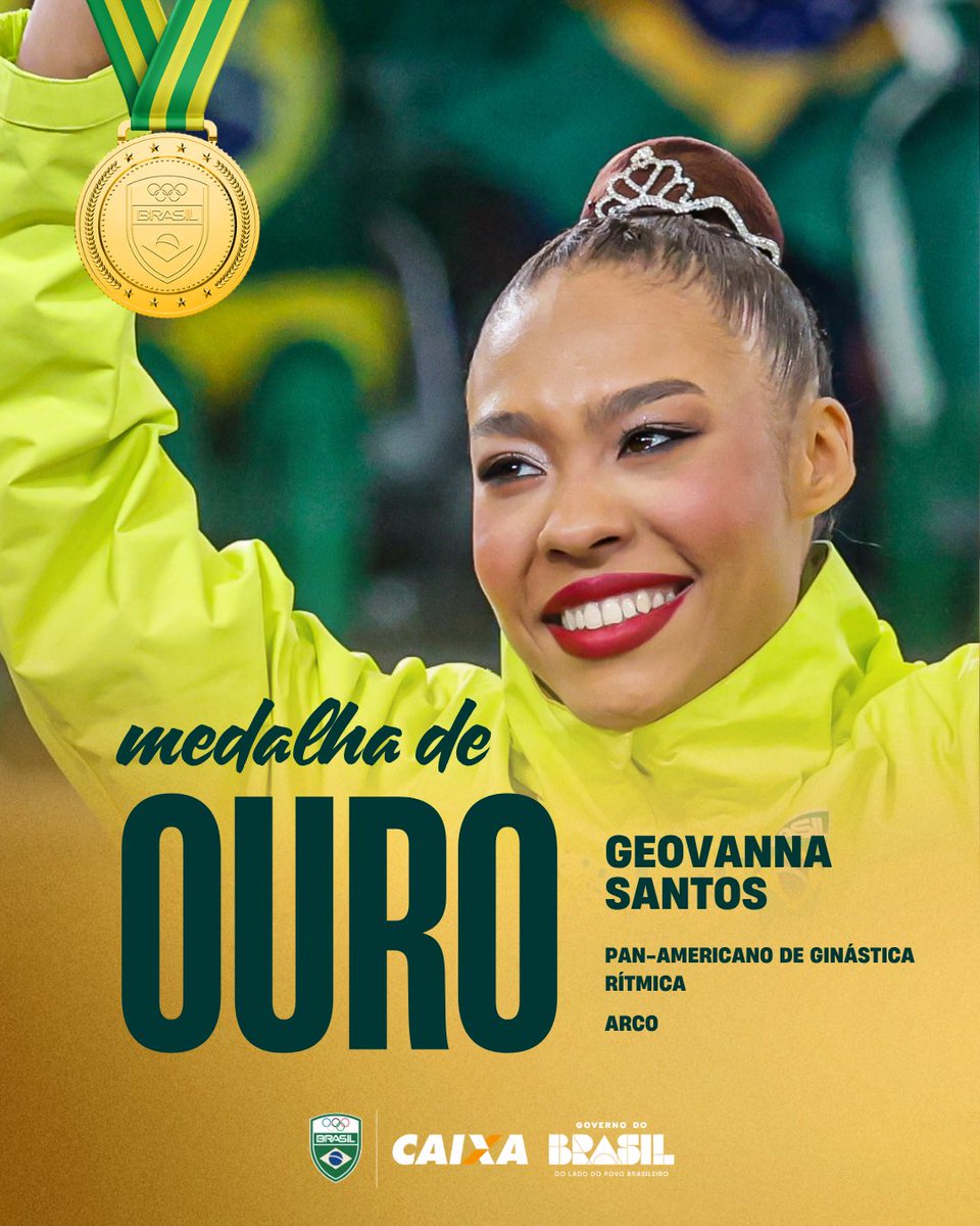 timebrasil's tweet photo. CHUVA DE MEDALHAS! 🇧🇷❤️

A Ginástica Rítmica deu um verdadeiro show e dominou o pódio no Pan-Americano! A sexta-feira (06) e este sábado (07) foram recheados de apresentações impecáveis, muita graciosidade nas séries e uma colheita pesada de medalhas para o #TimeBrasil! 👑🏅

Que orgulho gigante desse elenco que brilha e encanta o mundo! 💚💛🥹

#TimeBrasil #GinásticaRítmica