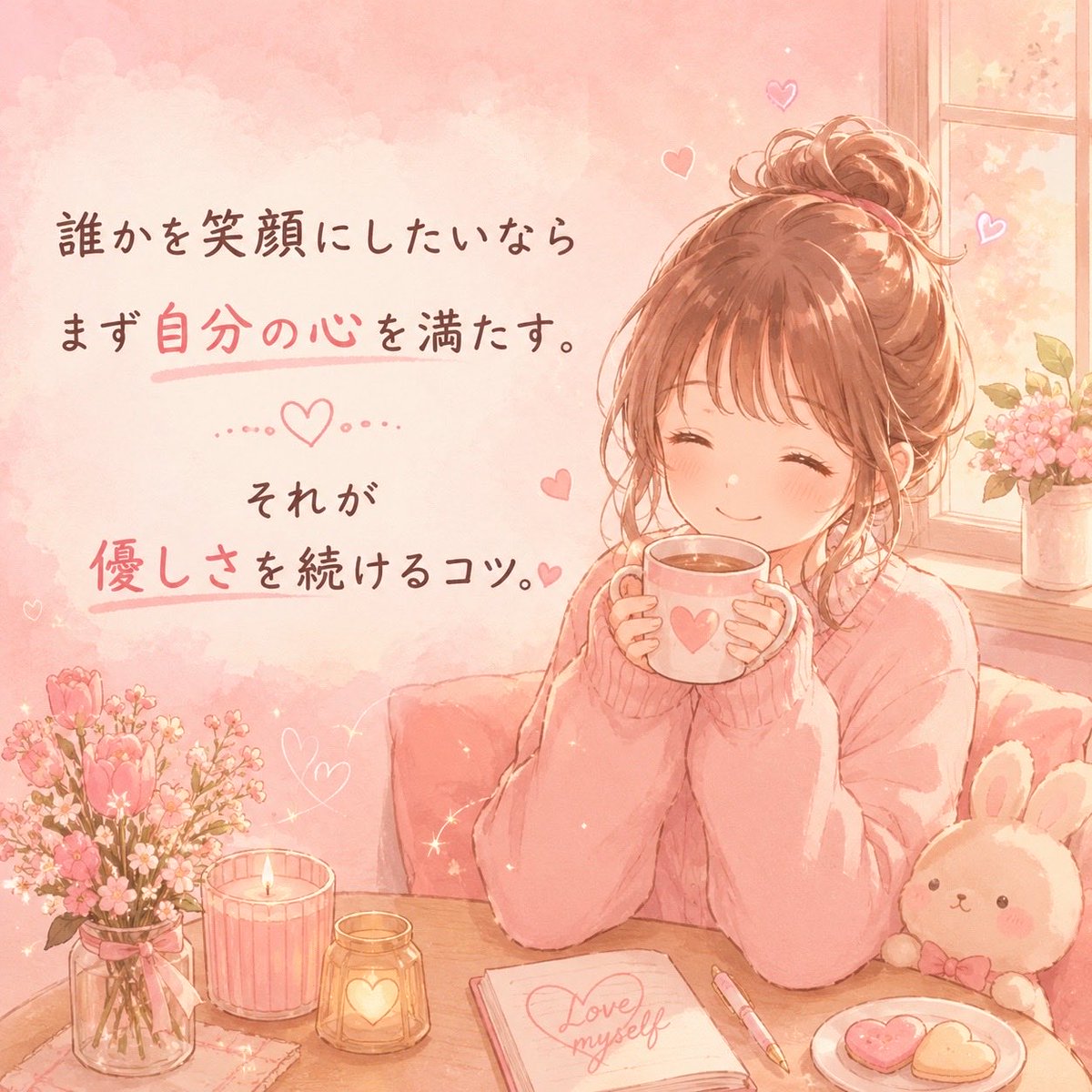 supitzkitty's tweet photo. 誰かを笑顔にしたいなら
まず自分の心を満たす。

それが
優しさを続けるコツ。

今日もご機嫌な一日をお過ごしください😊

#wellbeing #秘書 #コーチング https://t.co/sLVVTozRkF