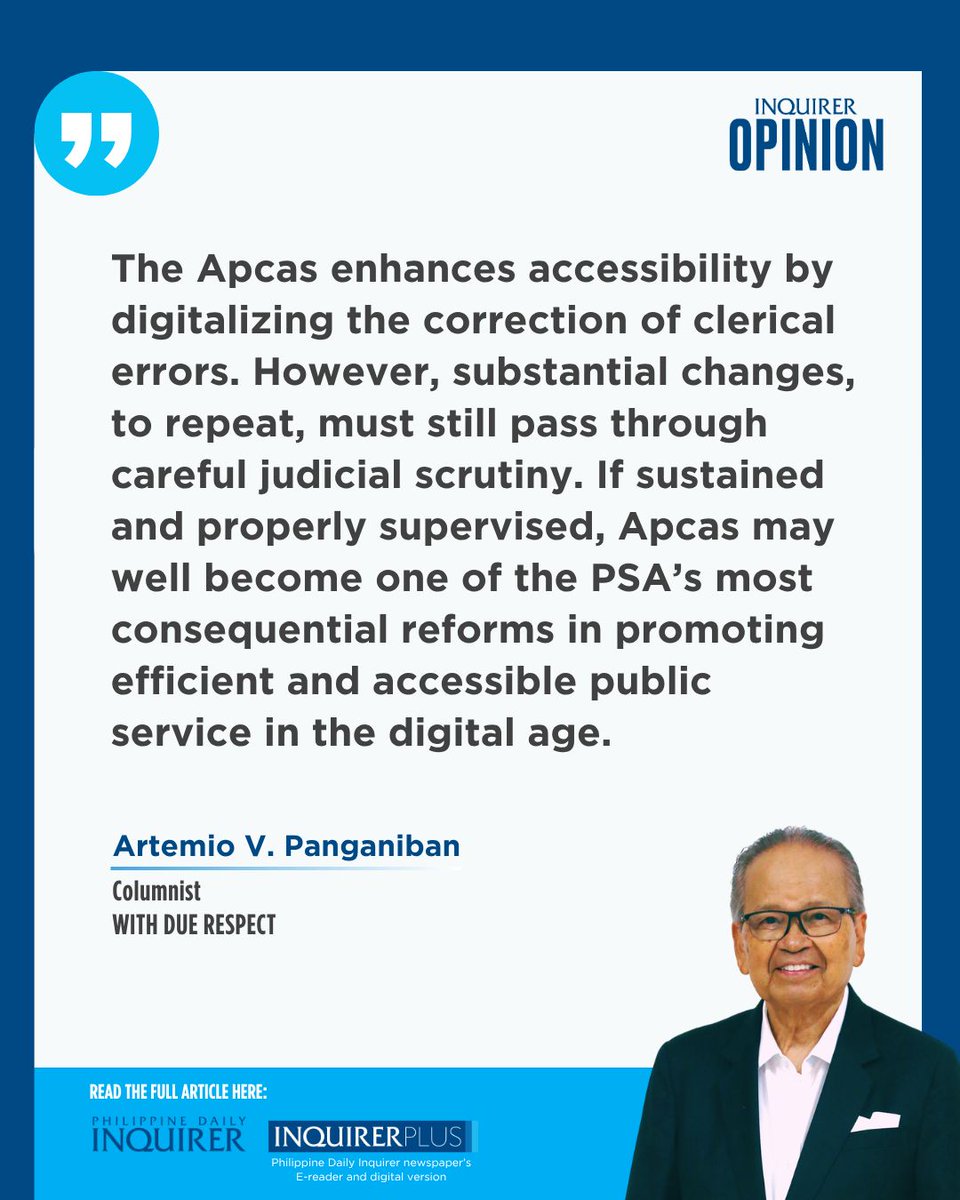inquirerdotnet's tweet photo. Today's #WithDueRespect by Artemio V. Panganiban (June 8, 2026).
Visit https://t.co/TtpNkgGpix for fearless views and more.
Get the Inquirer here: https://t.co/tLGNXII3Jk https://t.co/dNNaAbO3y1