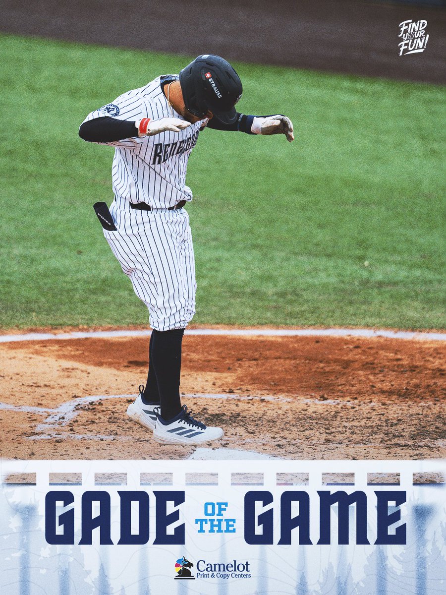 HVRenegades's tweet photo. Enmanuel Tejeda's home run earns him Gade of the Game🚀

Presented by @CamelotPrinting https://t.co/p8q8rRLGSl