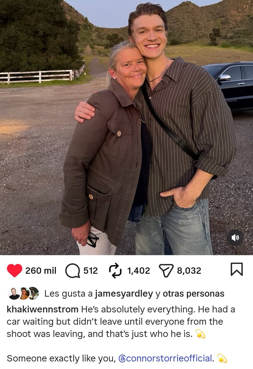 duquesacayetana's tweet photo. "He's absolutely everything. He had a car waiting but didn't leave until everyone from the shoot was leaving, and that's just who he is. 
Someone exactly like you, Connor Storrie" https://t.co/vTGuYqx9x9