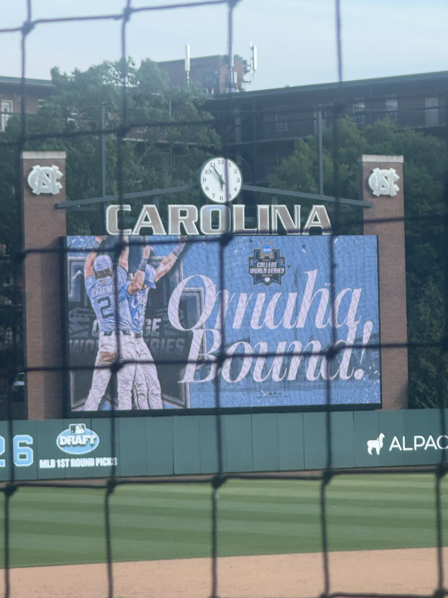 JordanFalls's tweet photo. NEVER COUNT OUT BOSH MAGIC!!!!! It took watching the last three innings on the concourse with @DeThompson9, some rally caps, and turning a jersey inside out, but the OMAHA HEELS are headed back to the College World Series! 

#BOSHMAGIC #GDTBATH #GOHEELS https://t.co/W1YSp2fKbp