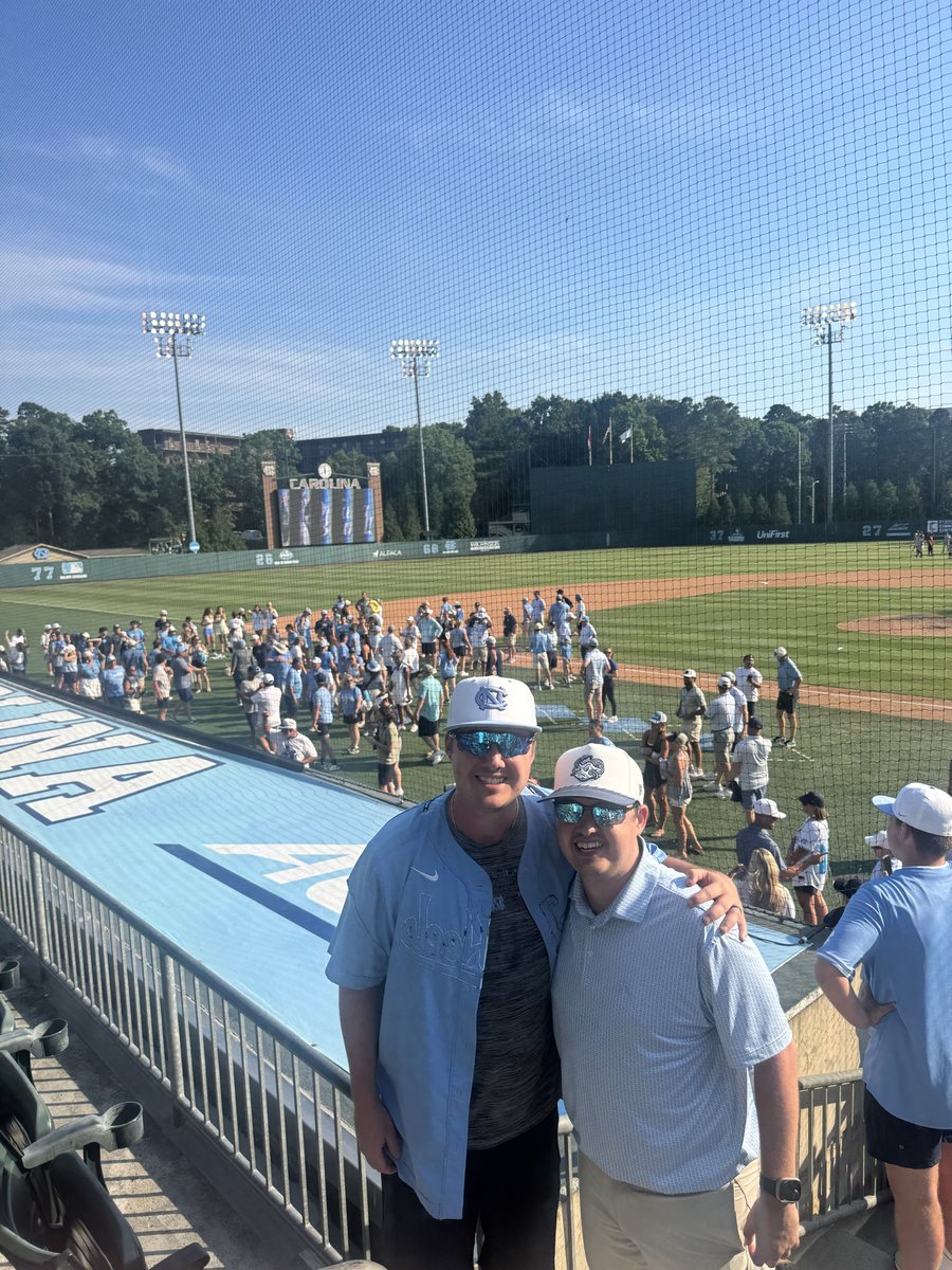 JordanFalls's tweet photo. NEVER COUNT OUT BOSH MAGIC!!!!! It took watching the last three innings on the concourse with @DeThompson9, some rally caps, and turning a jersey inside out, but the OMAHA HEELS are headed back to the College World Series! 

#BOSHMAGIC #GDTBATH #GOHEELS https://t.co/W1YSp2fKbp