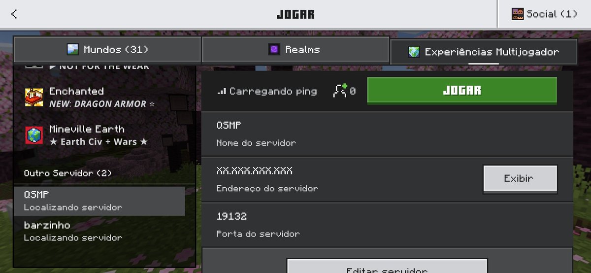 quackidevil's tweet photo. vai em experiências multijogador e clica em adicionar servidor, coloca QSMP no nome, coloca o endereço q é https://t.co/FfKmqUnY9x e a porta q é 19132. dps p achar ele vc rola até em baixo onde ta escrito experiências em destaque e ele vai ta la no final https://t.co/YSN5cbsScf