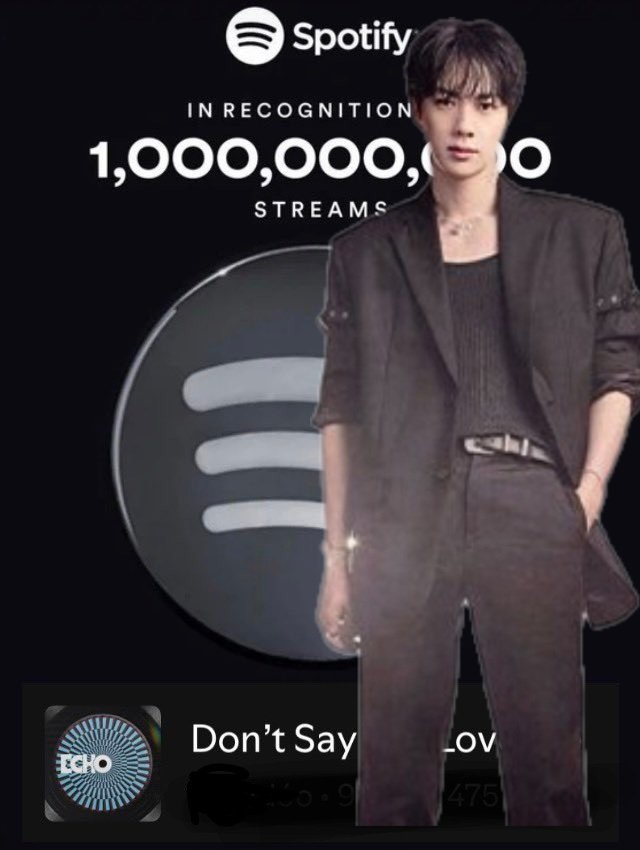 6ybLovej's tweet photo. 🆘️🆘️🆘️
🌍️6/6付Spotify🌎️
#Dont_Say_You_Love_Me 
84万2427(−72,353)👈😭

🚨1B達成予想
1日90万再生➡️8月上旬

転役後から休まずワルツ延長まで実現してくれたソクジンさん🤧

愛には愛でお返ししよう

【10億まで5427万1026】
1 BILLION PLAQUE FOR JIN
STREAM DSYLM TO 1B
#DSYLMto1B https://t.co/oulmQ5Ody5