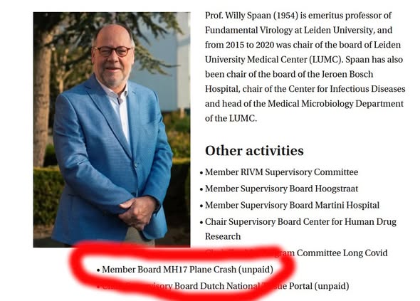 MartinVrijland's tweet photo. Na het zien van mijn laatste Reel, wordt dit ook duidelijk. Ene Cor Pan plaatste voor het vertrek van de MH17 "Mocht hij verdwijnen, zo ziet hij d'r uit": Cor Pan = Corona Pandemic, zelfde hoofdrolspelers, zelfde massamoordenaars - beide gehoaxt https://t.co/CLTR6ZbNrg https://t.co/n3iyi8mgyh