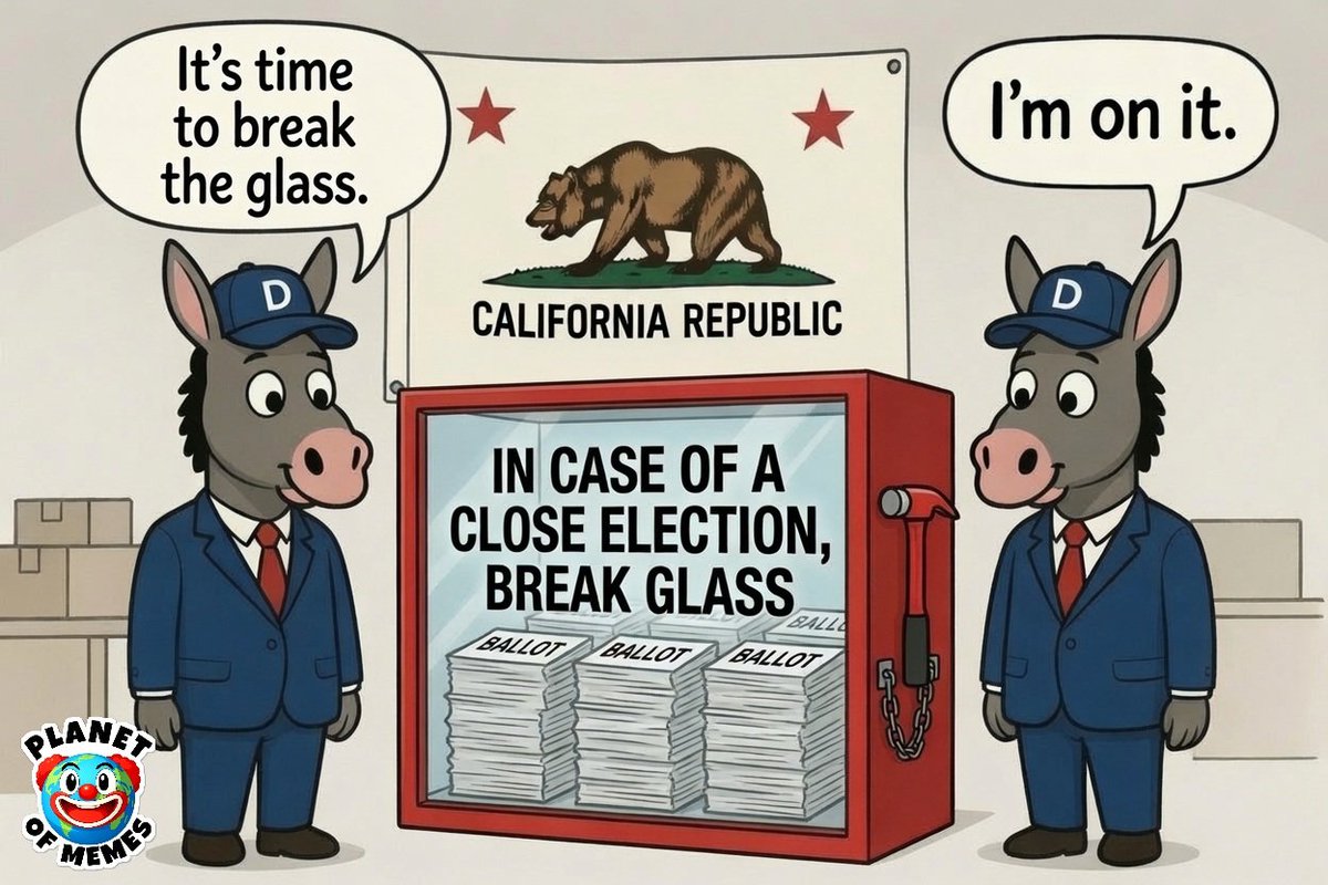 PlanetOfMemes's tweet photo. Fives days after a California election: https://t.co/rdpFmeofG6