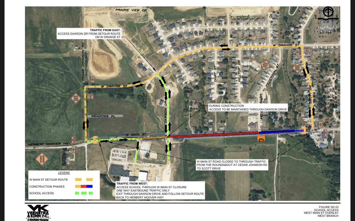 WBStrengthSpeed's tweet photo. Summer means road construction season also! If there is road construction started on Main Street, you will need to enter through Dawson Drive. https://t.co/PH1R5hnwKj