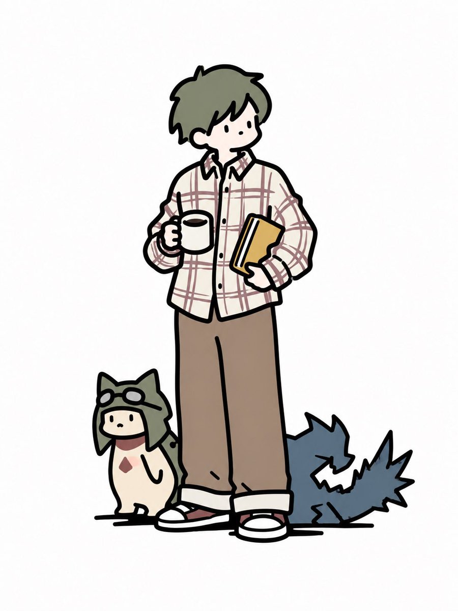 Fuwajiii's tweet photo. 例のやつやったら医者要素はなくなり、コーヒーと読書とモンハンワイルズが好きそうな人が出来上がった https://t.co/oQDw2PoYKr
