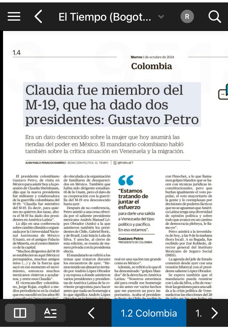 AndresC102030's tweet photo. @Melissa_Bely ClaudiaSheimbaun debería ser juzgada por apoyar al terrorismo representado en las acciones del M-19 https://t.co/Nw8qvQxsNa