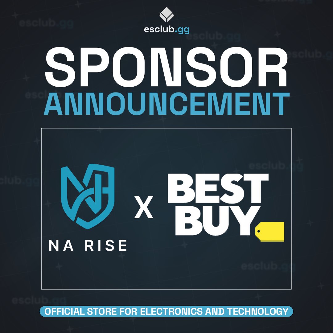 esclubgg's tweet photo. Introducing our new sponsor for NA Rise 👀

We are excited to welcome Best Buy as our Official Store for Electronics and Technology Products! https://t.co/iNpHa9vDYO