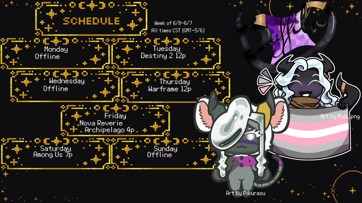 DaffilaVT's tweet photo. When it comes to everyone else this event I'm a little behind, but that doesn't mean I don't got plenty to show too!
#rainbowratparade #vtuber #charity #twitch https://t.co/Wg1G4WG0uC