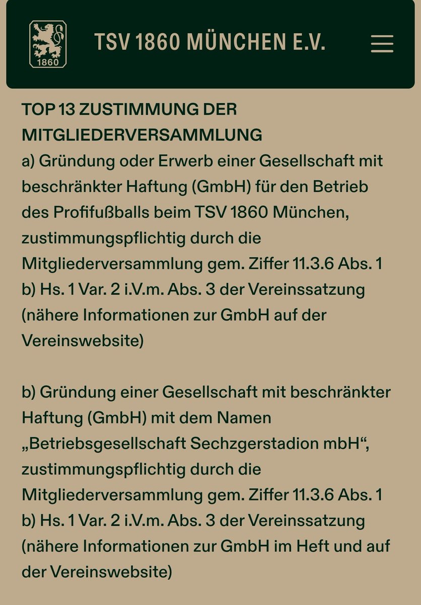 WaltlSebastian's tweet photo. Ehrlich gesagt bin ich unsicher ob ich's gut finde dass wir direkt wieder die erste Mannschaft in eine neue Gesellschaft ausgliedern. Da müsste man zumindest paar Bedingungen festschrieben z. B. dass nicht mehr als 24,9% Prozent davon verkauft werden das dürfen 🤔 #tsv1860 https://t.co/WT4StgX5ER