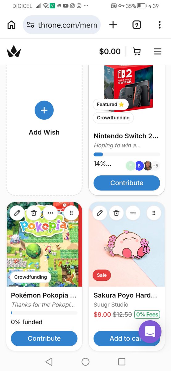 MermaidSpoonz's tweet photo. Updated throne list. #Poketwit
Focusing on the essentials. Will add back other items as current ones get funded.
Thank you for everyone who got me to 14% on the Switch 2.
https://t.co/2ufiAFFPbY https://t.co/qjgnxbefkQ