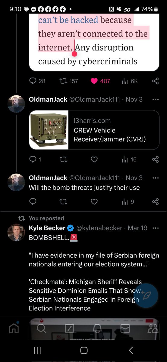 OldJack111's tweet photo. @BryanDeanWright Formalizing electronic warfare as a mitigation practice instead can reduce the means of election fraud. https://t.co/fZio7ARmLC