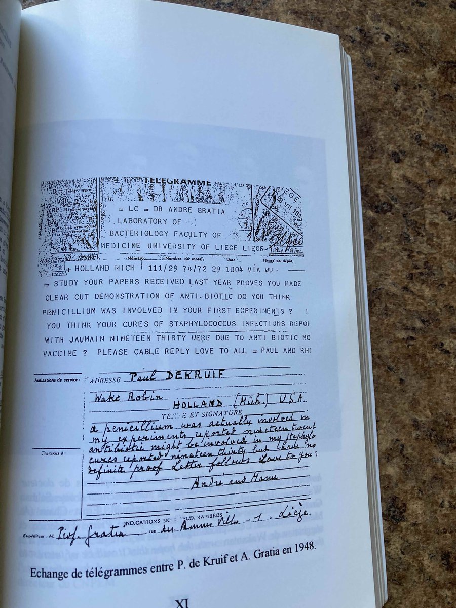 CSzoges's tweet photo. Paul deKruif's 1948 communication with friend and colleague André Gratia. Both went against established microbiology views. DeKruif was Sinclair Lewis's collaborator for 1925 popular science novel 'Arrowsmith.' Andre Gratia had served as a composite model for 'Arrowsmith.' https://t.co/HzGkftz5FK