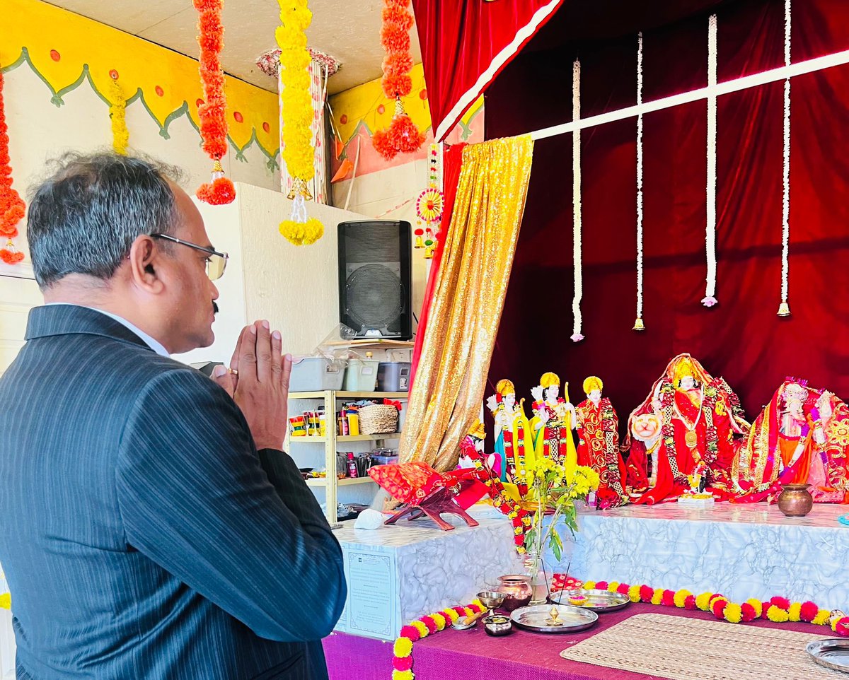 IndiainToronto's tweet photo. Consul General @MahavirSinghvii concluded his productive visit to Prince Edward Island (PEI) by meeting the vibrant and growing Indian community of PEI. This included a visit to the local temple, followed by a community gathering organised by the HariPrabodham Parivar. Addressing the gathering, Consul General highlighted that the recent high level visits from both sides and the ongoing CEPA talks have added momentum to the bilateral ties, and the diaspora plays an indispensable role in this as an active, living bridge between the two countries.

During these interactions with the community members, Consul General heard their queries and concerns and reaffirmed the Consulate’s continued commitment to the welfare of the diaspora.

@HCI_Ottawa @MEAIndia @IndianDiplomacy @diaspora_india