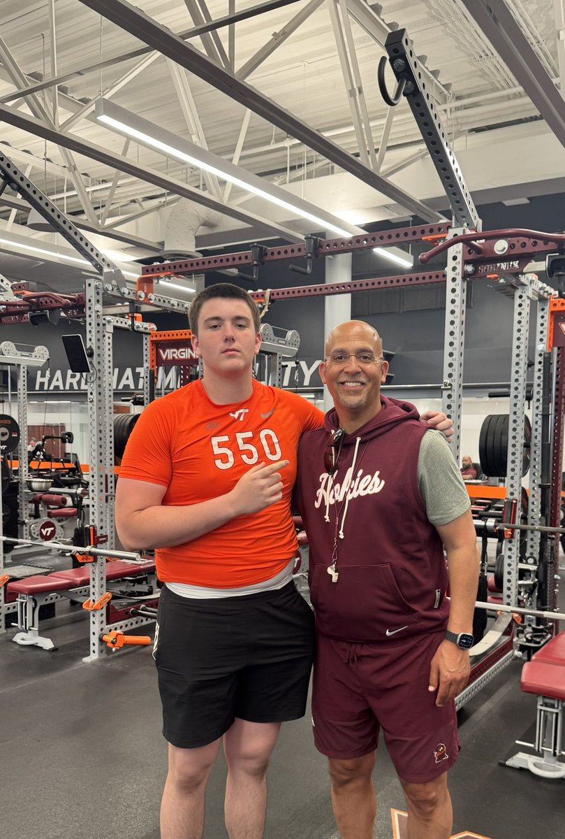 piersongray_'s tweet photo. Had a great camp today @HokiesFB! Thank you @CoachMooreVT @Coach_Danielsen @coachjfranklin @MattVergaraFB and @CoachRAlexander, can’t wait to be back very soon! https://t.co/4Owj4wSuHS
