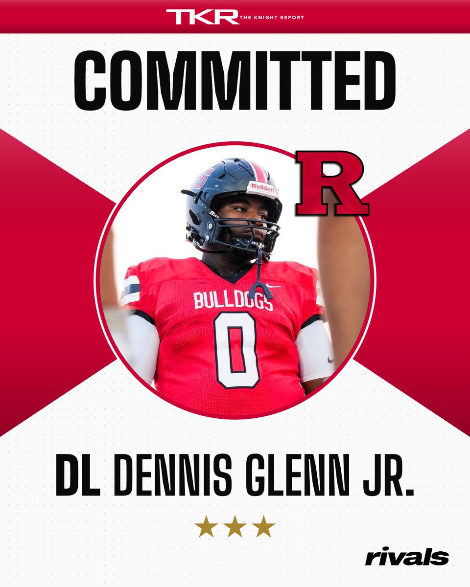 RutgersOn3's tweet photo. 🚨COMMIT ALERT🚨

2027 @BSH_recruits (SC) DL Dennis Glenn Jr. commits to Rutgers Football!

STORY: https://t.co/LbvKkWLXai https://t.co/4SRhaqLepE