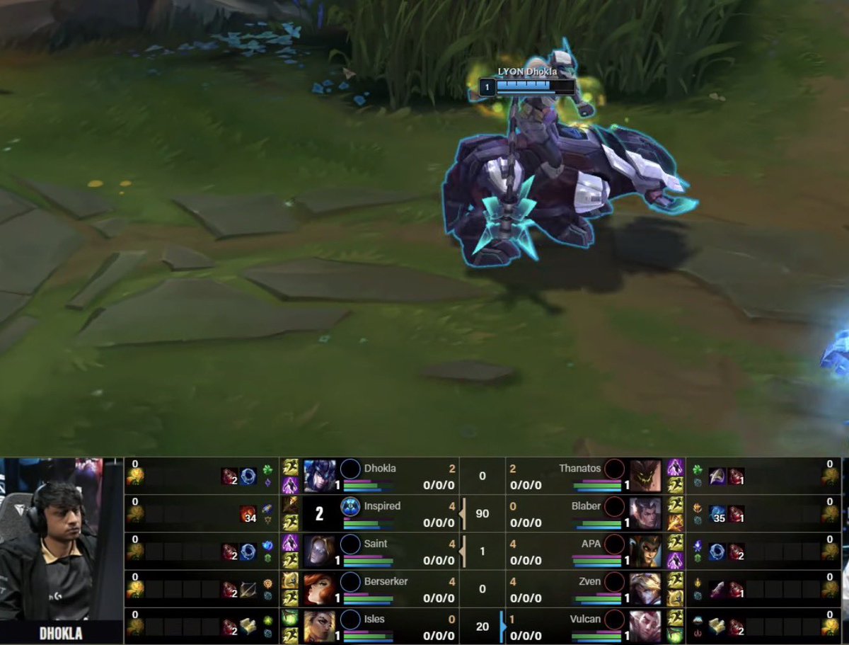 speedygrapes's tweet photo. Dhokla honoring his 2018 Optic teammate @Allorim by locking the Sejuani top lane with a trip to MSI on the line #LCS https://t.co/uBNt5D7ntH