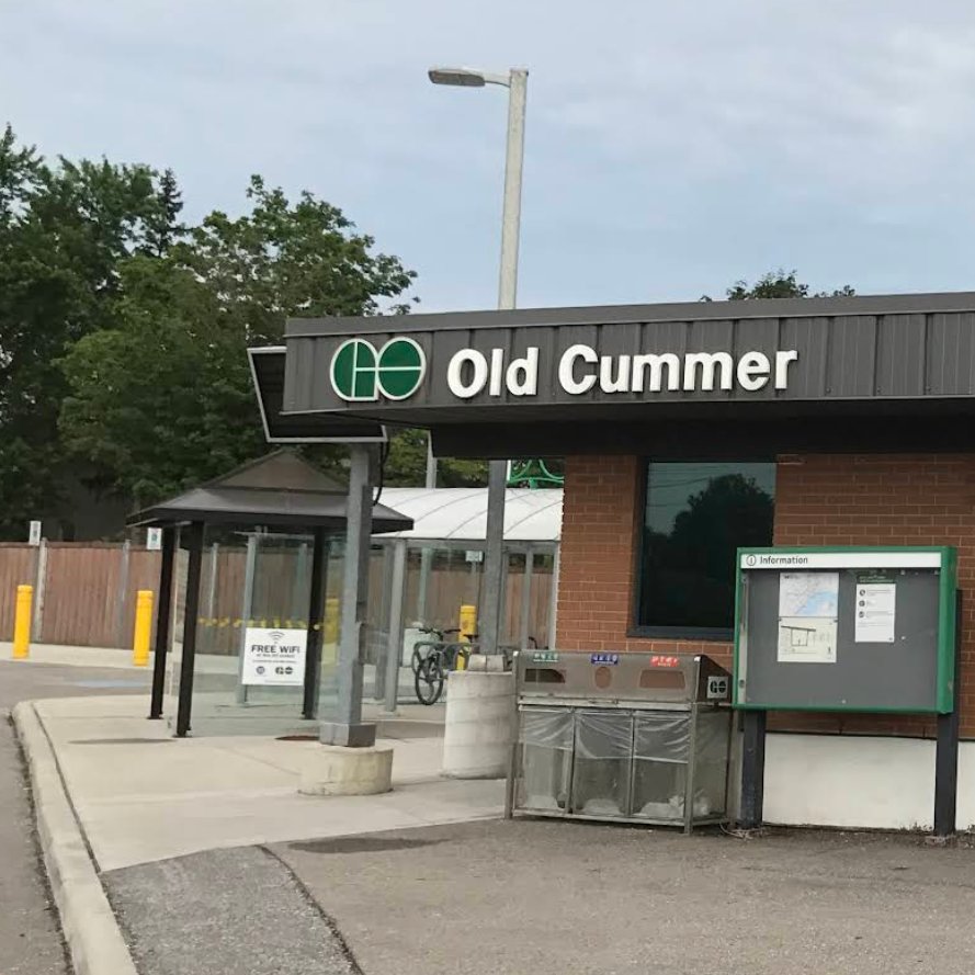 trollofnova's tweet photo. @ANTIWOKE1QC There's a GO transit station called "Old Cummer" No vandalism required. https://t.co/SNb6TCDxCS
