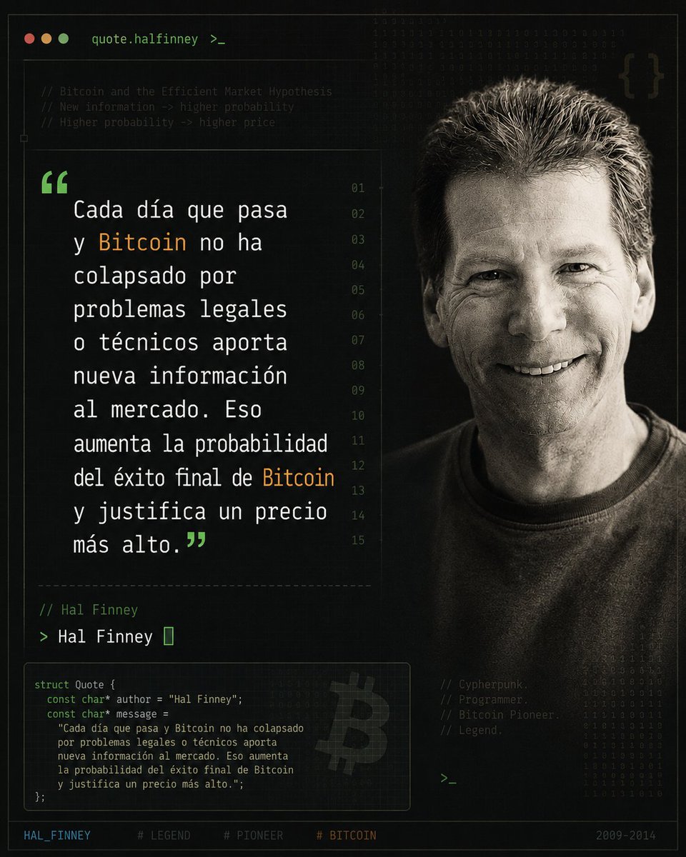 LaCryptaOk's tweet photo. 🟠 Cada día que Bitcoin sigue vivo, se hace más valioso.

Precio ≠ Valor.

La diferencia entre el precio y el valor es tu oportunidad.

Aprovéchala.

🫡 https://t.co/jo85Y2xhPd