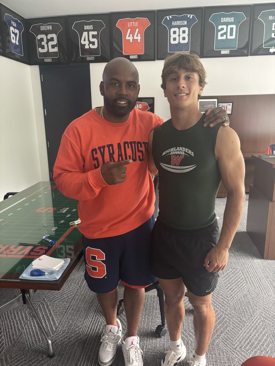 CarterCass_'s tweet photo. Had a great time in Syracuse for camp. I appreciate everything from the coaches!
@FranBrownCuse @CoachSeanRyan_ @CBrewerII @Coach_Gattis @AlexKellyCuse https://t.co/uL6DeWK2iy