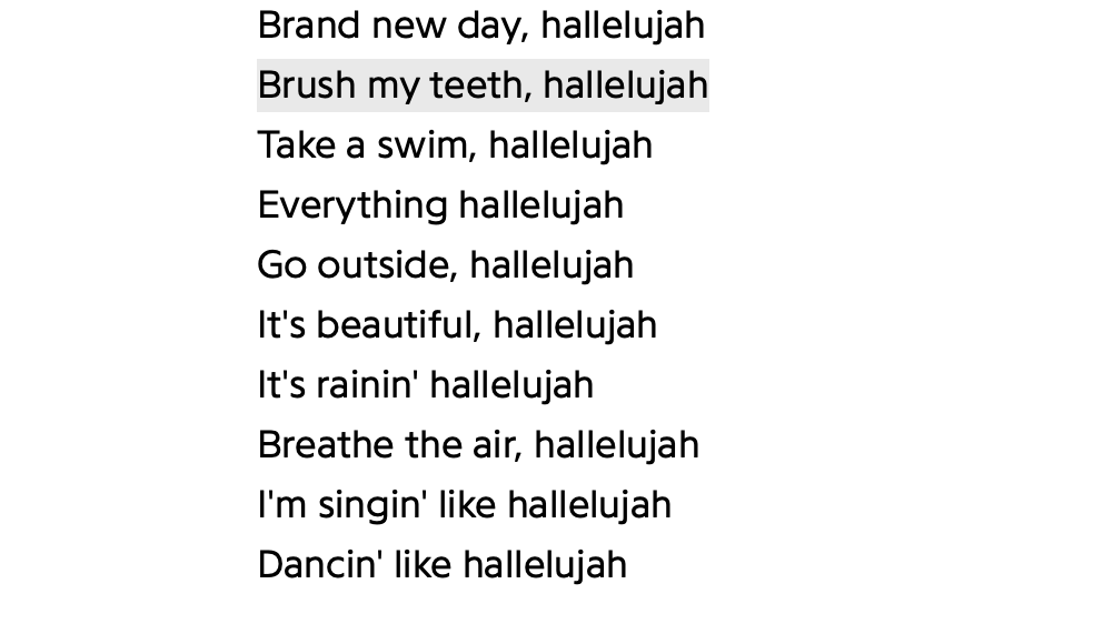 hallelujah