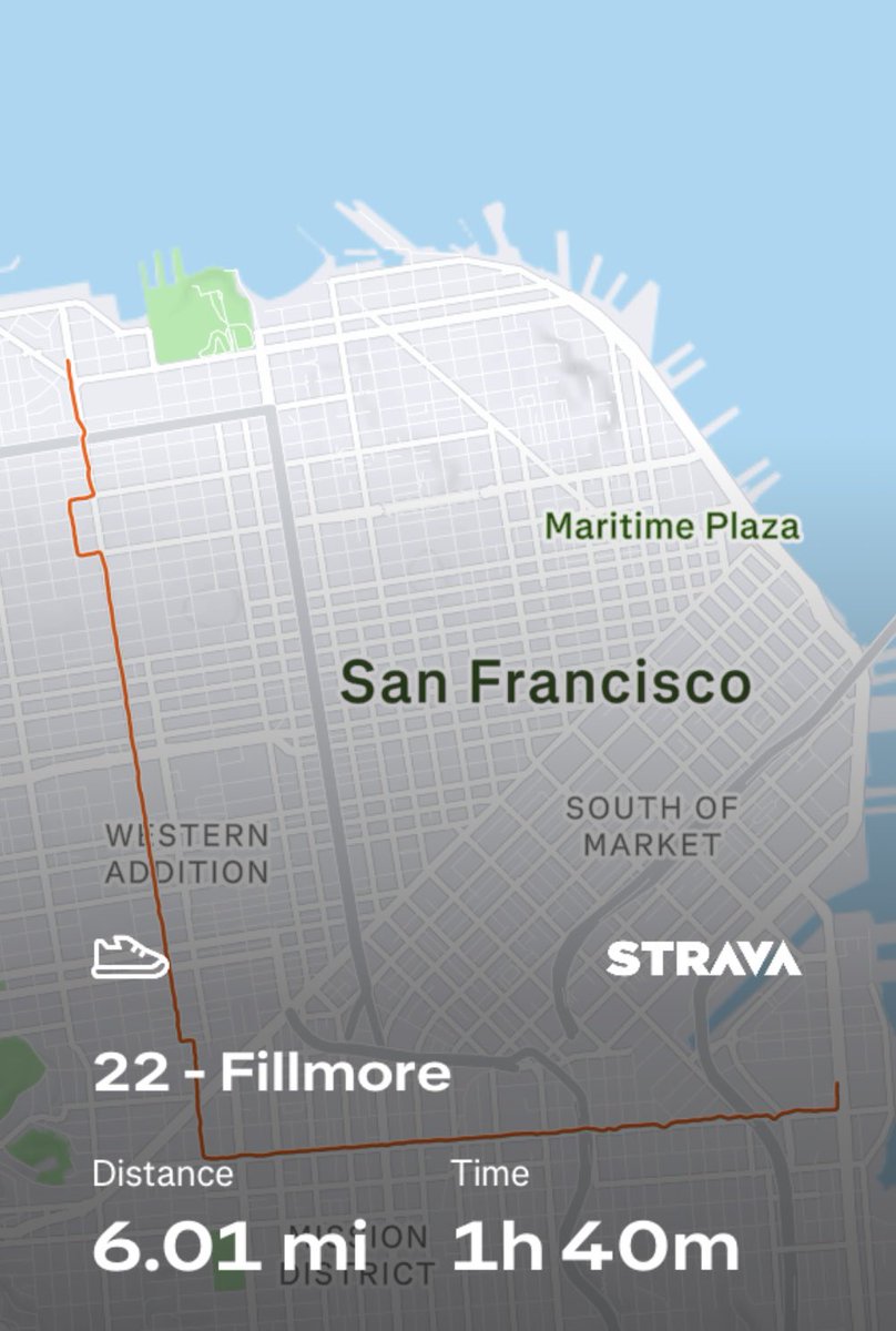 aphroditeforsf's tweet photo. walked san francisco’s second best bus route https://t.co/fzU0TIPXEF