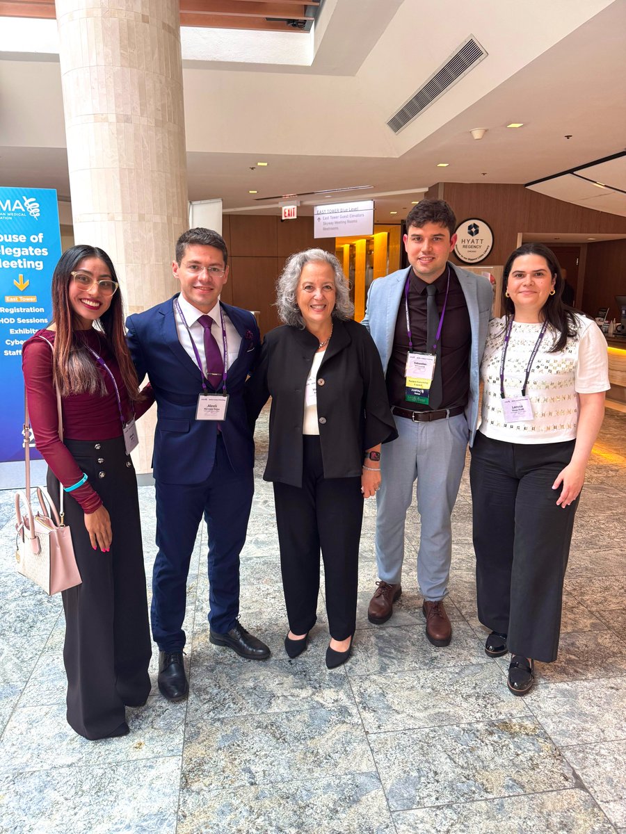 AlexisNarvaezMD's tweet photo. Humbled to meet changemakers shaping the future of #medicine at @AmerMedicalAssn.  It doesn’t matter where you come from — only what you bring to advance patient care, access, excellence & safety.  Proud to see the incredible support for our dear friend @sebas_arruarana (Founder of @ProjectImg) from: @drjohnwhyte (CEO of @AmerMedicalAssn) @HelenBurstin (CEO of @CMSSmed) and
Tracy Wallowicz (SVP Regulatory Affairs & Chief Communications Officer at @Intealth)
…and so many inspiring leaders!  This is the power of one unified voice.  Physicians, residents & future docs: 
Join @AmerMedicalAssn and let’s make a real difference together! 💙 Let’s keep showing up.  #AMA #ProjectIMG #PhysicianLeadership #Intealth #OneVoiceForMedicine #medtwitter