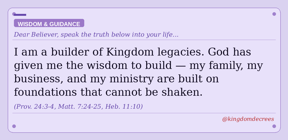 Dear Believer (@kingdomdecrees) / Posts / X