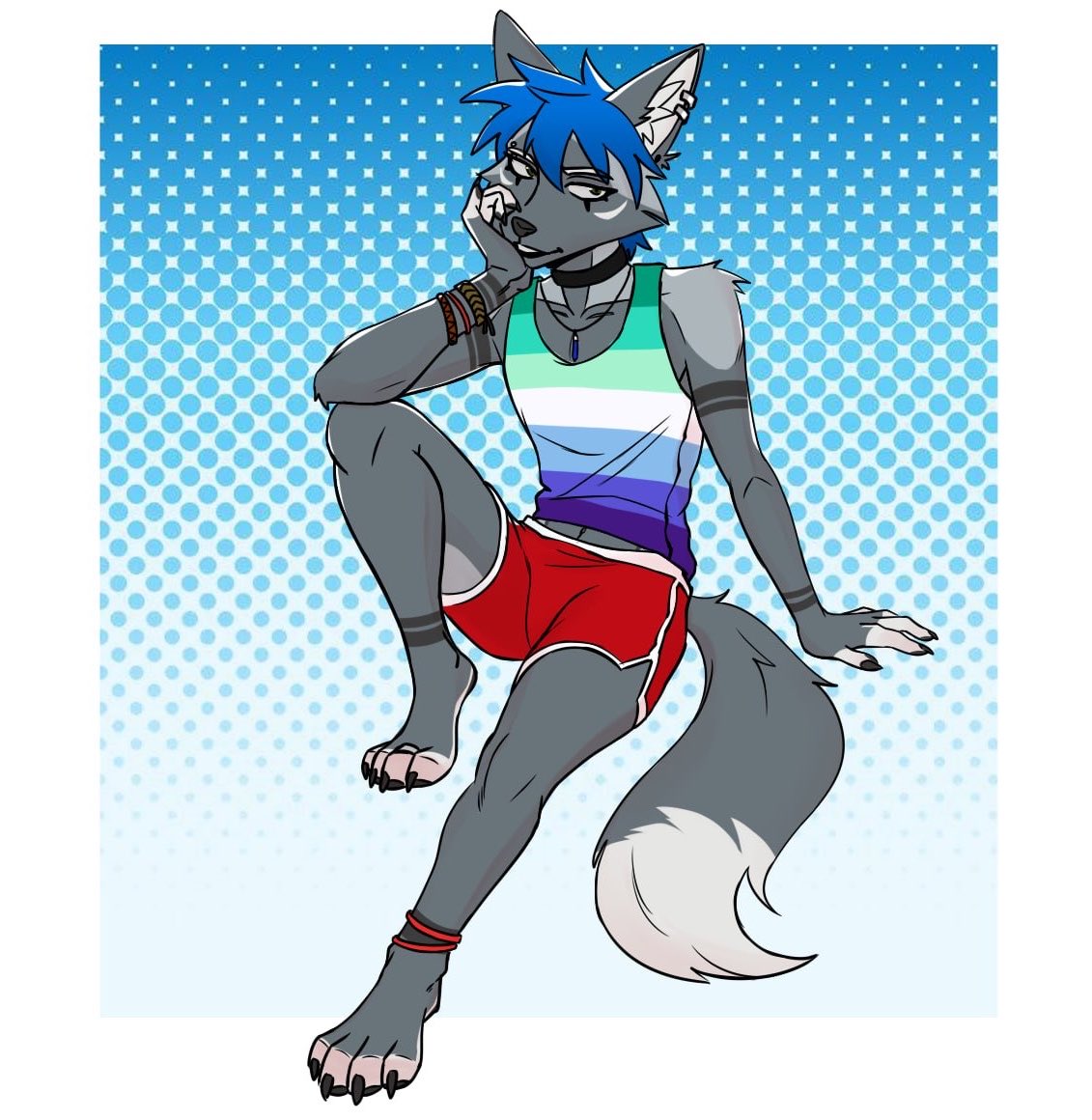 Monkberry_m00n's tweet photo. Blueberry fox (pride edition 🏳️‍🌈) https://t.co/iWvvXiYnyu