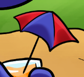MattChaosRed's tweet photo. Little brolly at the pool, who could this be? Wait for tomorrow and you just might see. https://t.co/xDixknZWoR