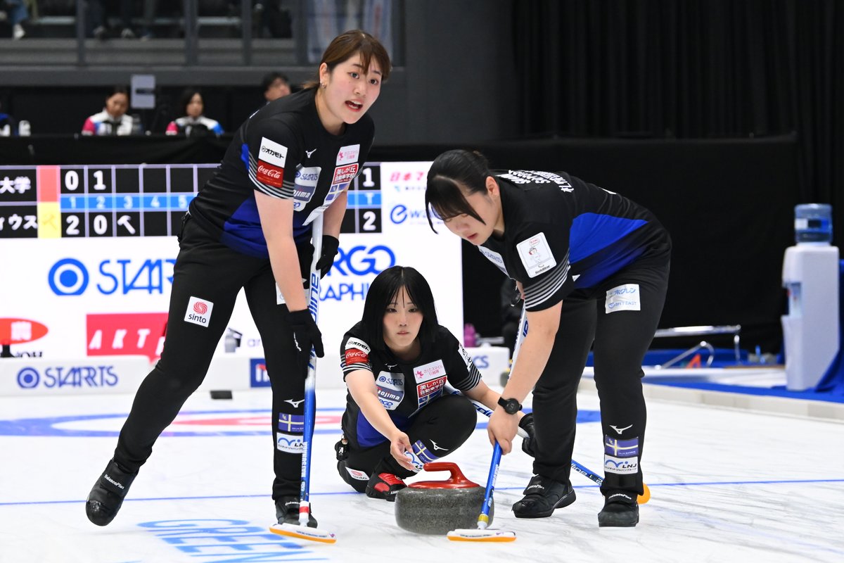 zennoh_sports's tweet photo. 🥌日本カーリング選手権大会 横浜2026🚢

【1次予選リーグ・競技1】
京都大学 0-13 チーム御代田
札幌国際大学 4-12 フォルティウス

「ニッポンの食」パワーで がんばれ！🇯🇵

📸 ©︎JCA/H.IDE

#カーリング #全農 #JCC2026 https://t.co/QgtrAWdZ58